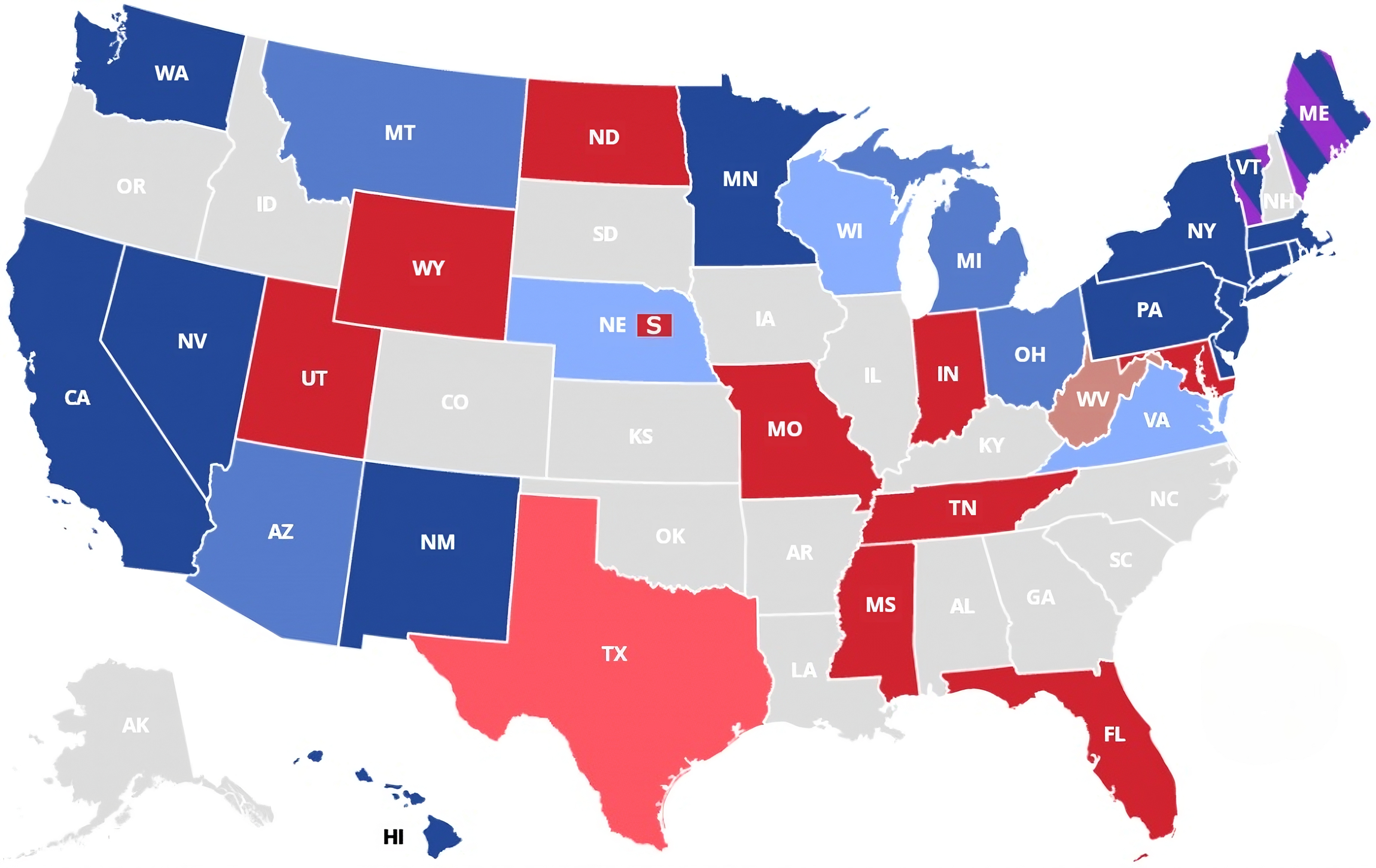 Senate Nowcast Map